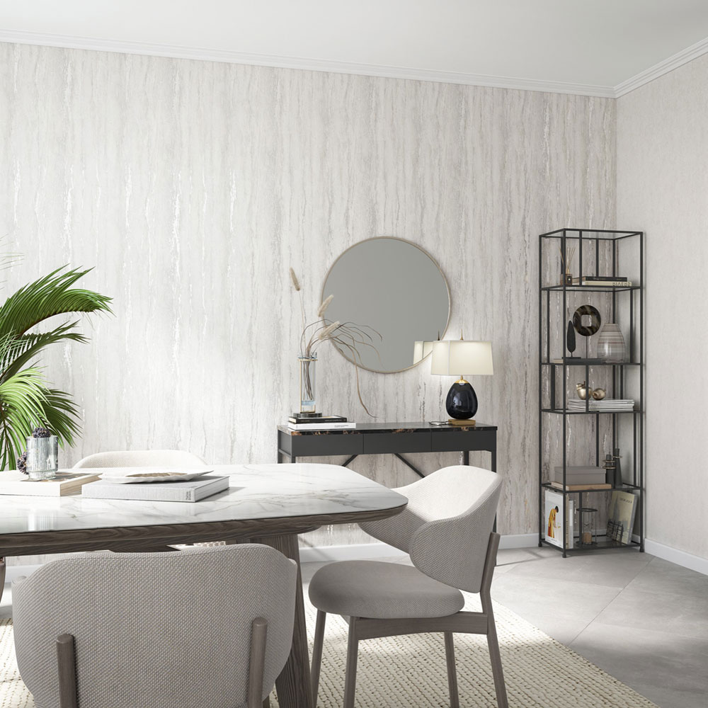 Tapete, grau, Stuckputz, 35155, City Romance, Marburg