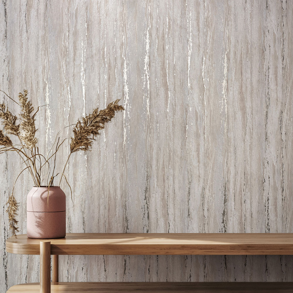 Tapete, grau-beige, Stuckputz, 35157, City Romance, Marburg