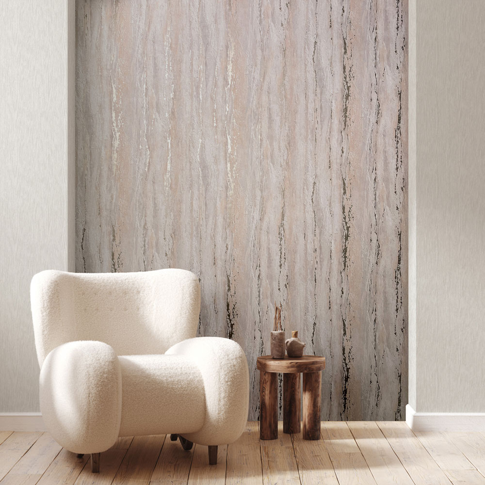 Tapete, beige-rosa, Stuckputz, 35158, City Romance, Marburg