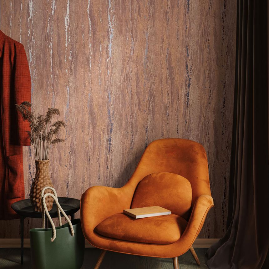 Tapete, braun, Stuckputz, 35166, City Romance, Marburg