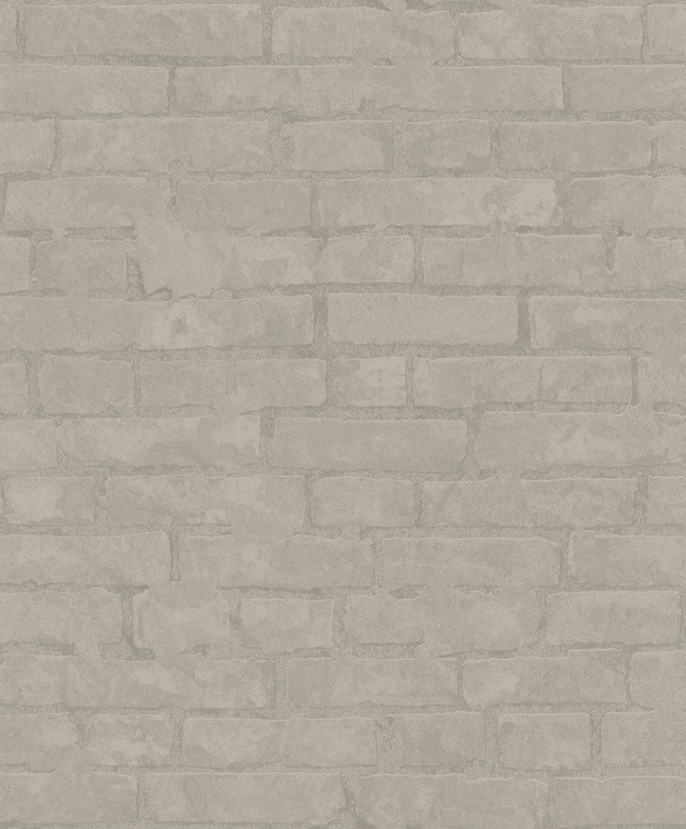 Tapete, Grau-Braun, Ziegel, Ziegelwand, 34613, Terra, Marburg