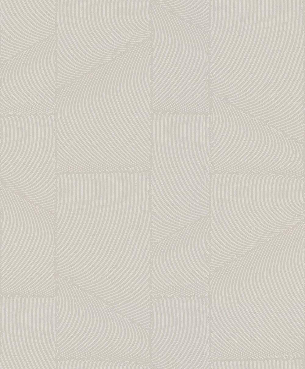 Tapete, Grau-Beige, Grafisches 3D-Muster, 34642, Terra, Marburg