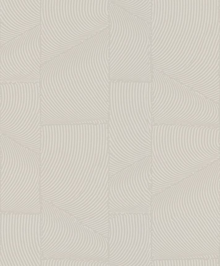 Tapete, Grau-Beige, Grafisches 3D-Muster, 34642, Terra, Marburg