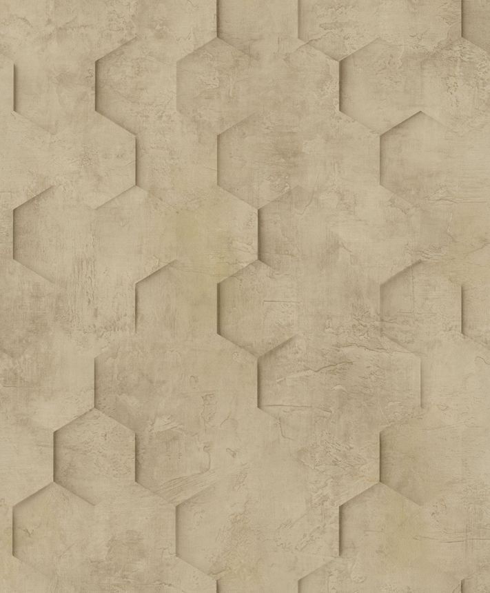 Geometrische Tapete, Beige, Hexagone, 34163, Loft Superior, Marburg