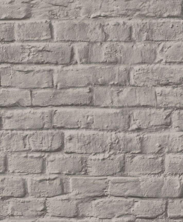 Tapete, Grau-Braun, Ziegel, Ziegelwand, 34168, Loft Superior, Marburg
