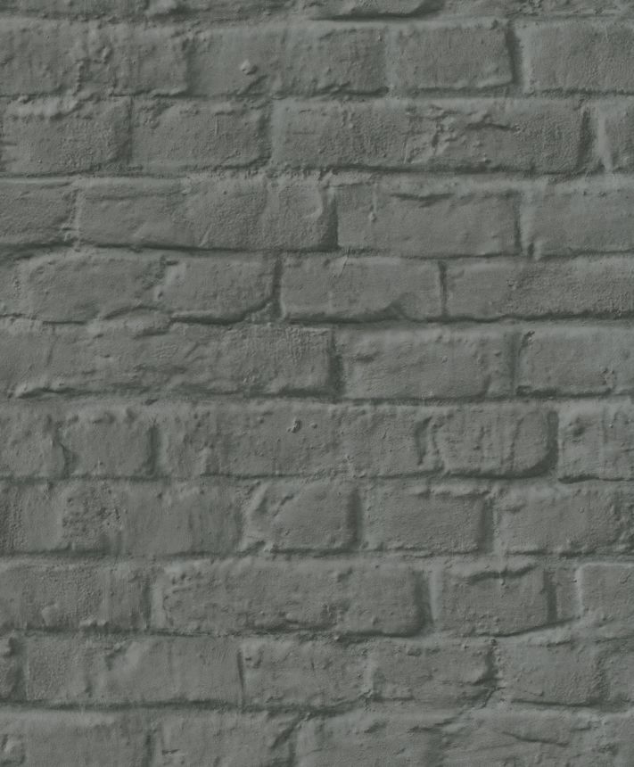 Tapete, Grau-Schwarz, Ziegel, Ziegelwand, 34170, Loft Superior, Marburg