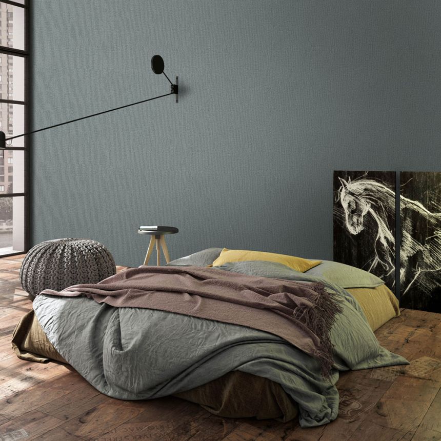 Tapete, Grau-Blau, Textiloptik, 34181, Kumano, Loft Superior, Marburg