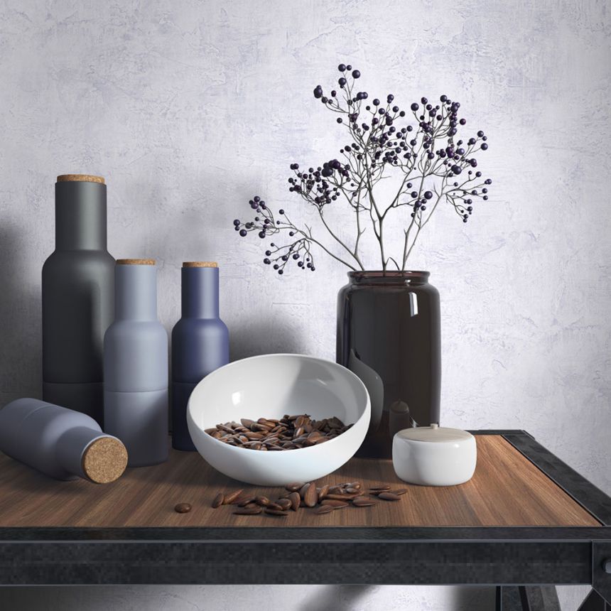 Tapete, Violett, Spachteloptik, 34185, Loft Superior, Marburg