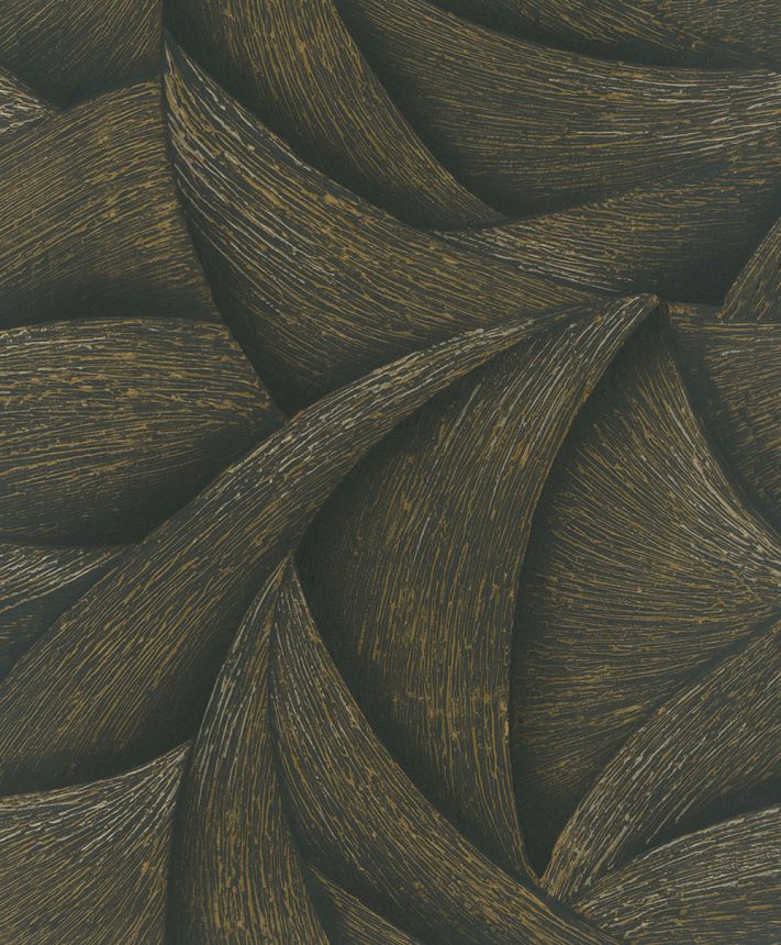 Tapete, schwarz-gold, grafische Linien, 35506, Ritus, Marburg