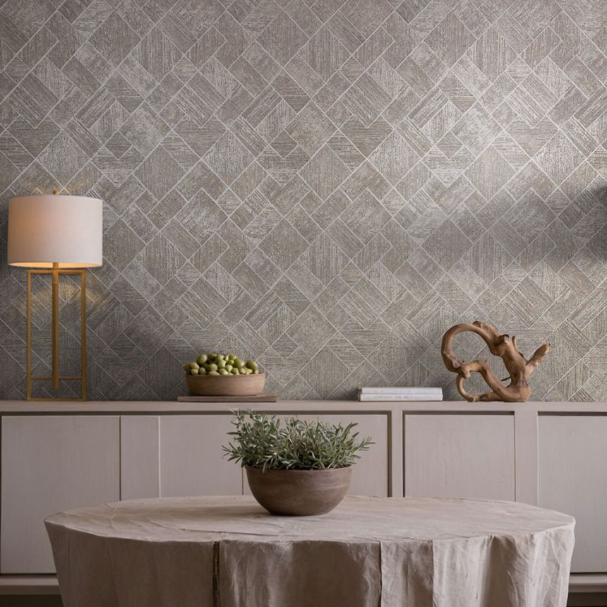 Tapete, grau-beige, geometrisches Muster, 35510, Ritus, Marburg