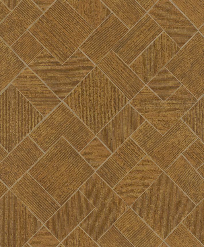 Tapete, braun-gold, geometrisches Muster, 35513, Ritus, Marburg