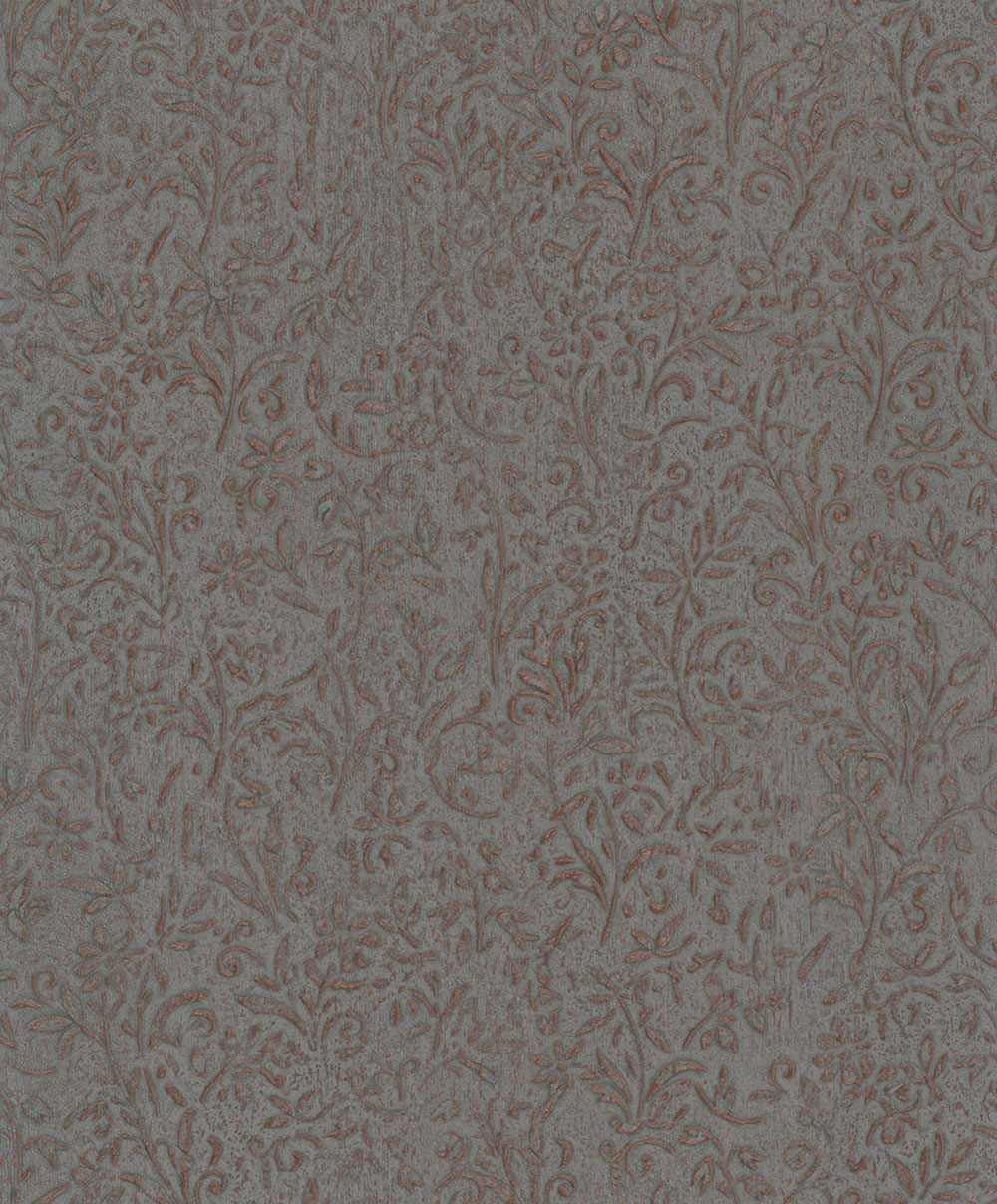 Tapete, grau-kupferfarben, Ornamente, 35534, Ritus, Marburg