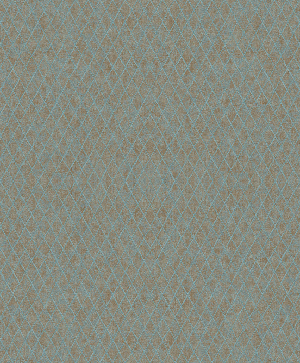 Geometrische Tapete, braun-blau, 35539, Ritus, Marburg