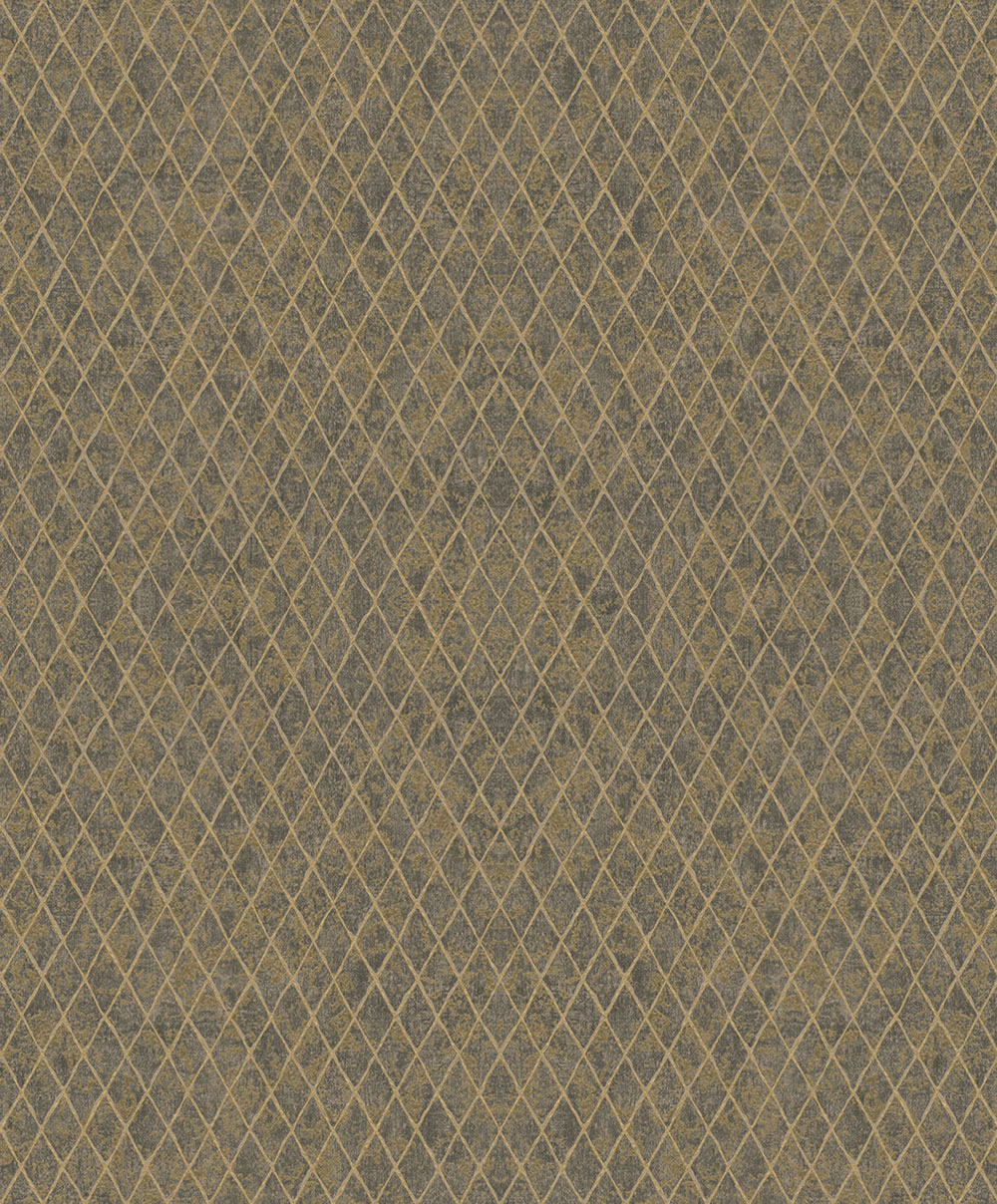 Geometrische Tapete, schwarz-gold, 35540, Ritus, Marburg