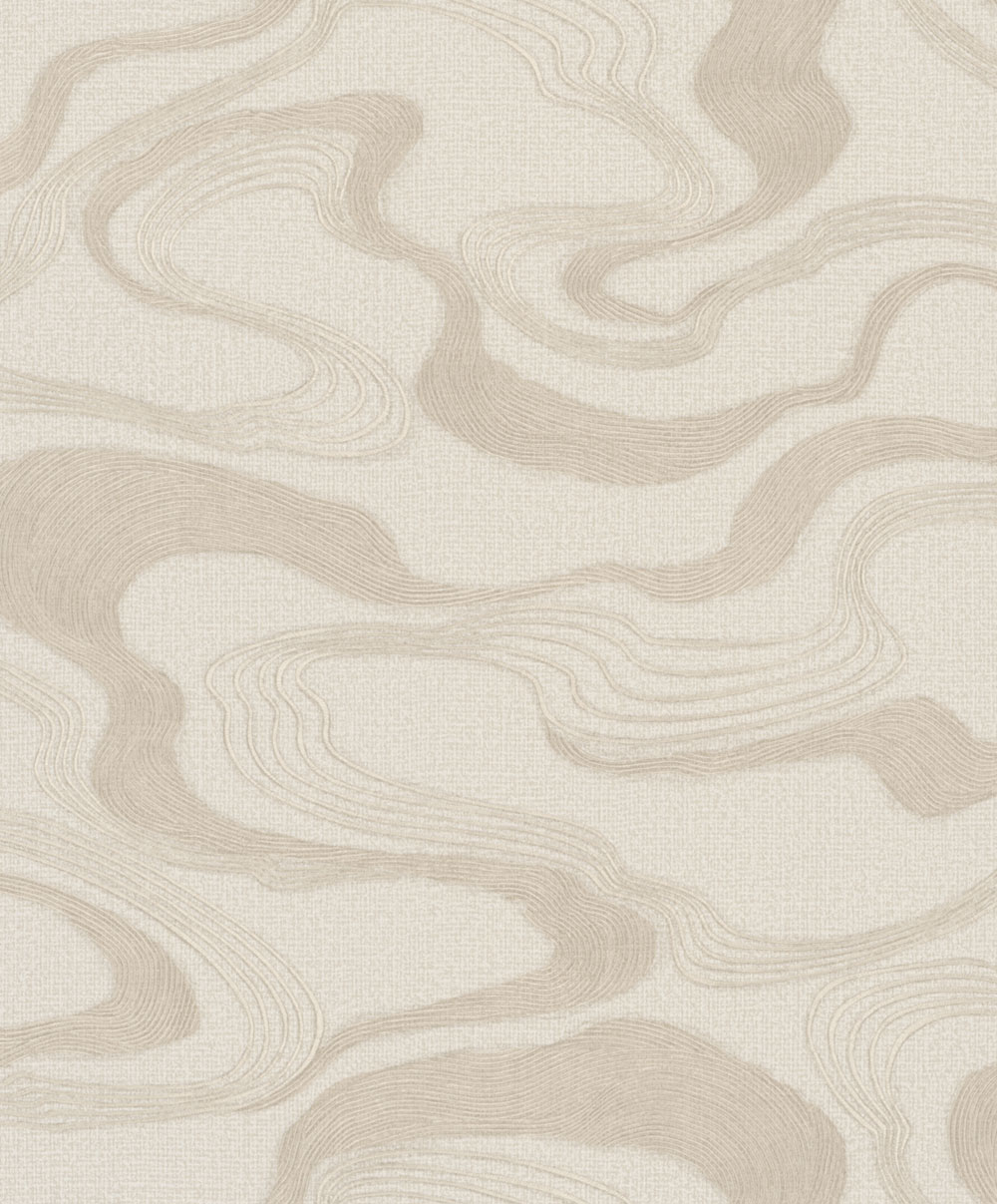 Tapete, beige, Stoffstruktur, Wellen, 34535, Kumano, Marburg