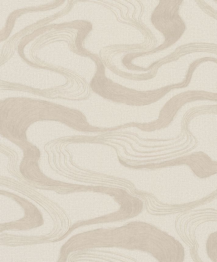 Tapete, beige, Stoffstruktur, Wellen, 34535, Kumano, Marburg