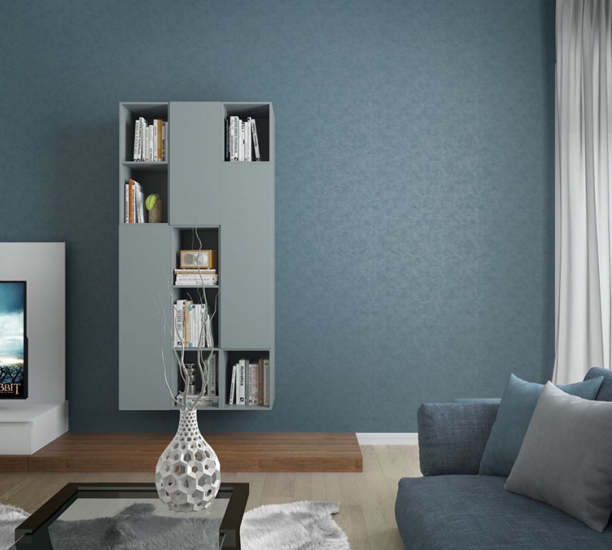Tapete, Blau, Textiloptik, 32413, Shades, Marburg
