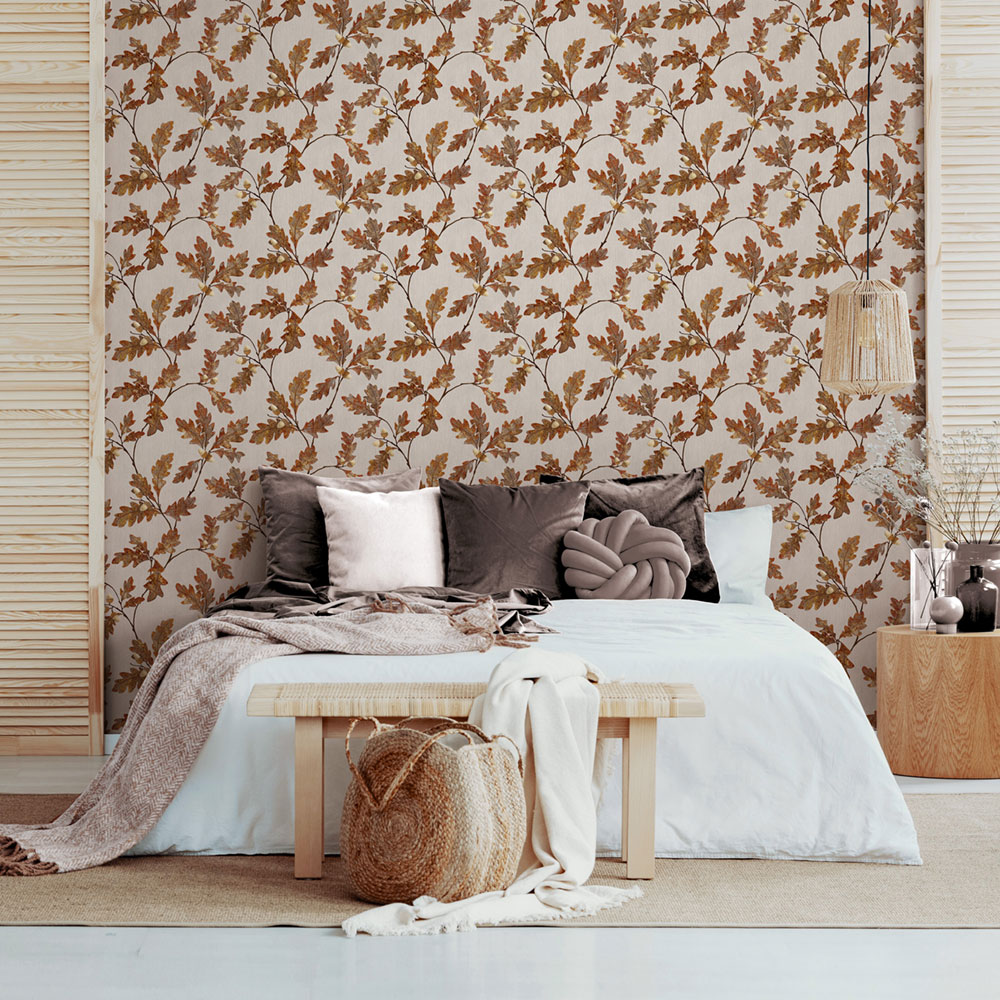 Tapete, braun, Zweige, Blätter, 35398, Timber, Marburg