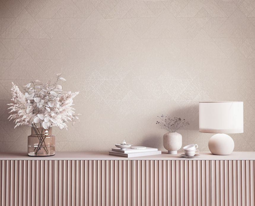 Geometrische Tapete, Beige, 82546, Naomi, Novamur