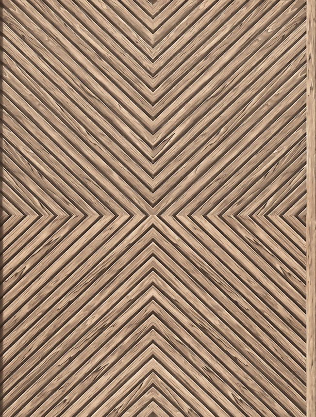 Tapete, Braun-Beige, Holzverkleidungsoptik, 89019, Naomi, Novamur
