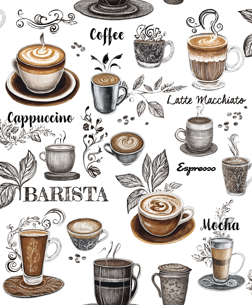 Tapete, Weiß, Kaffee, 89043, Naomi, Novamur