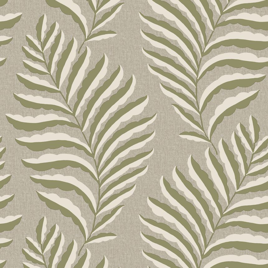 Tapete, Grau-Beige, Blätter, Z70721, Marrakech, Zambaiti Parati