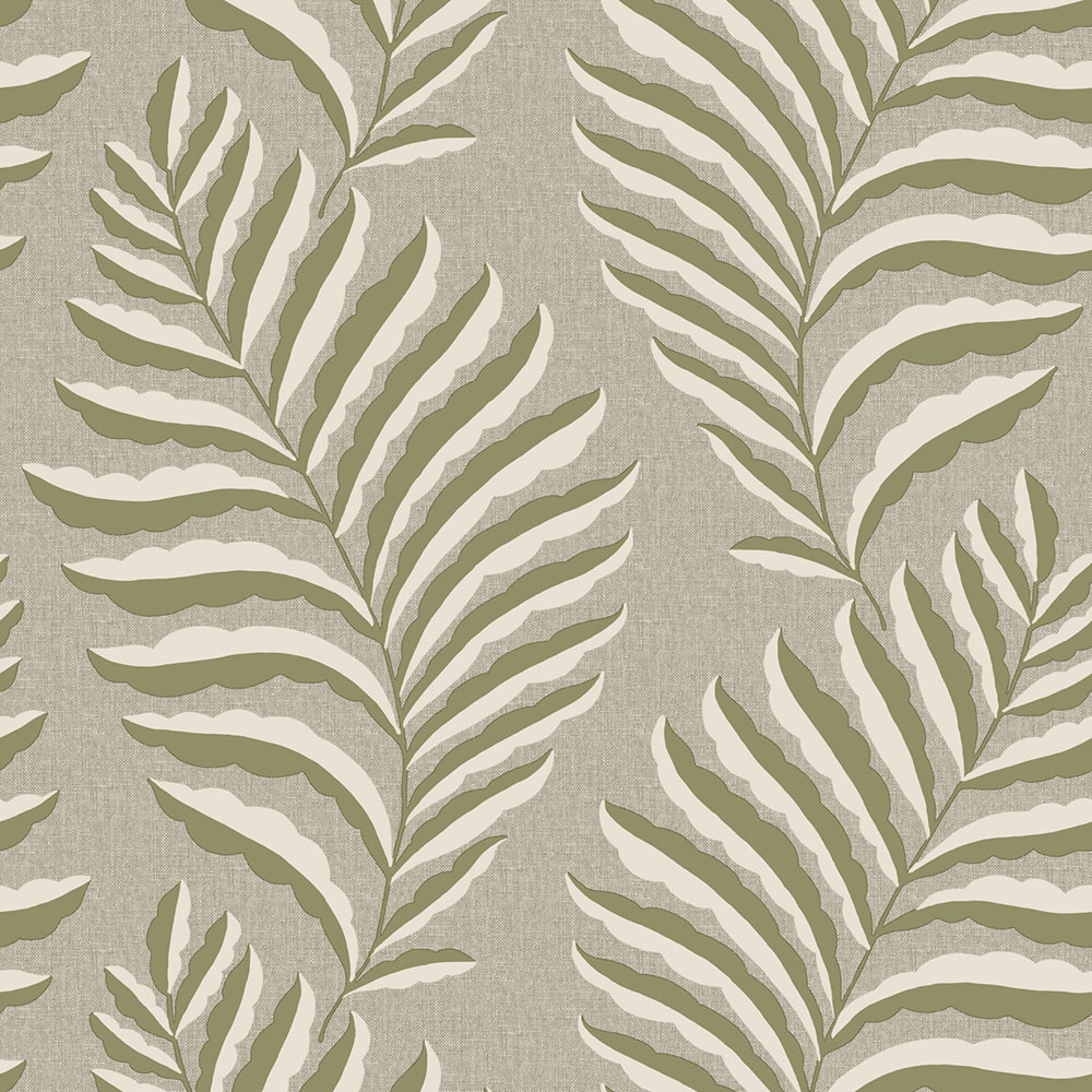 Tapete, Grau-Beige, Blätter, Z70721, Marrakech, Zambaiti Parati