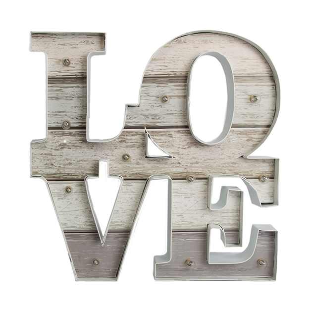 Lit decoration 100067, Lit Love Metal Art, Wall Art, Graham Brown