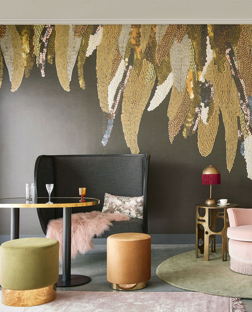 Vlies, Fototapete Pailletten, Perlen 307411, 560 x 280 cm, Museum, Eijffinger