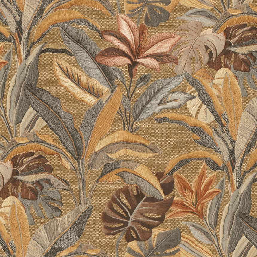Luxustapete, braun, Blumen, Blätter, 73801, Tendenze, Emiliana Parati
