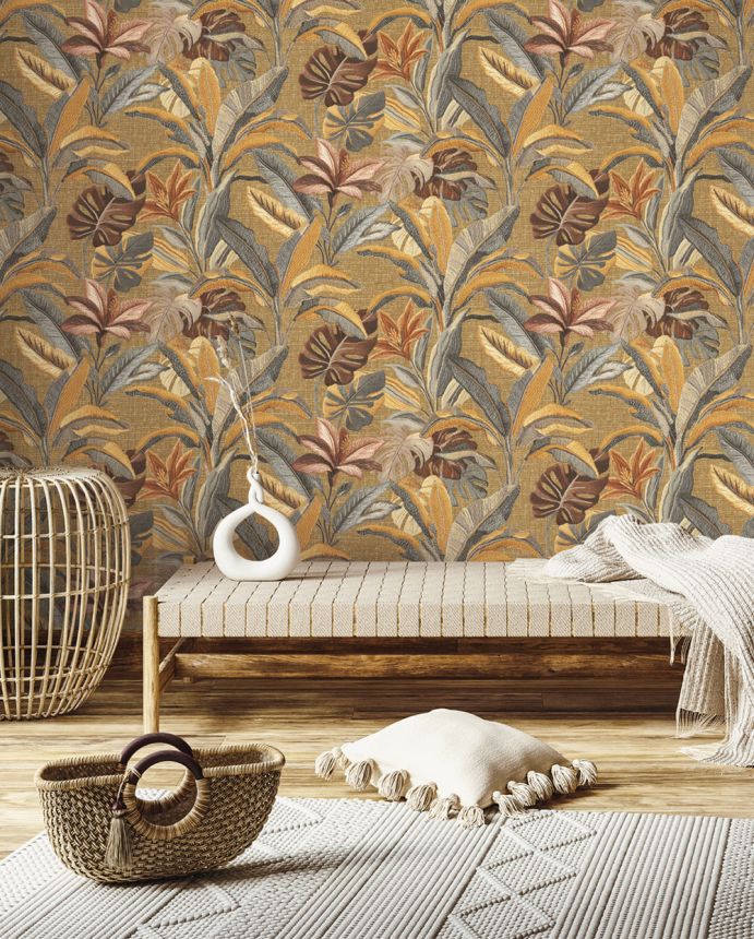 Luxustapete, braun, Blumen, Blätter, 73801, Tendenze, Emiliana Parati
