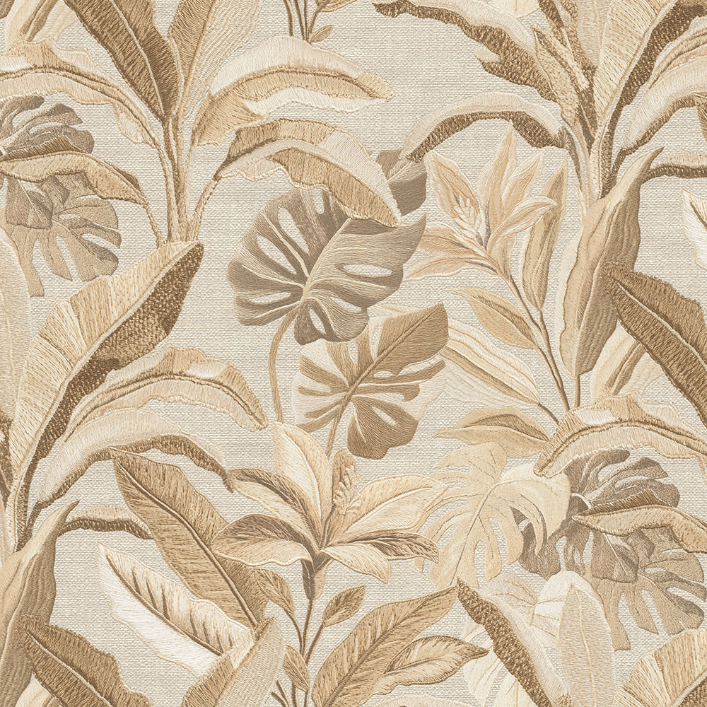 Luxustapete, beige, Blumen, Blätter, 73802, Tendenze, Emiliana Parati