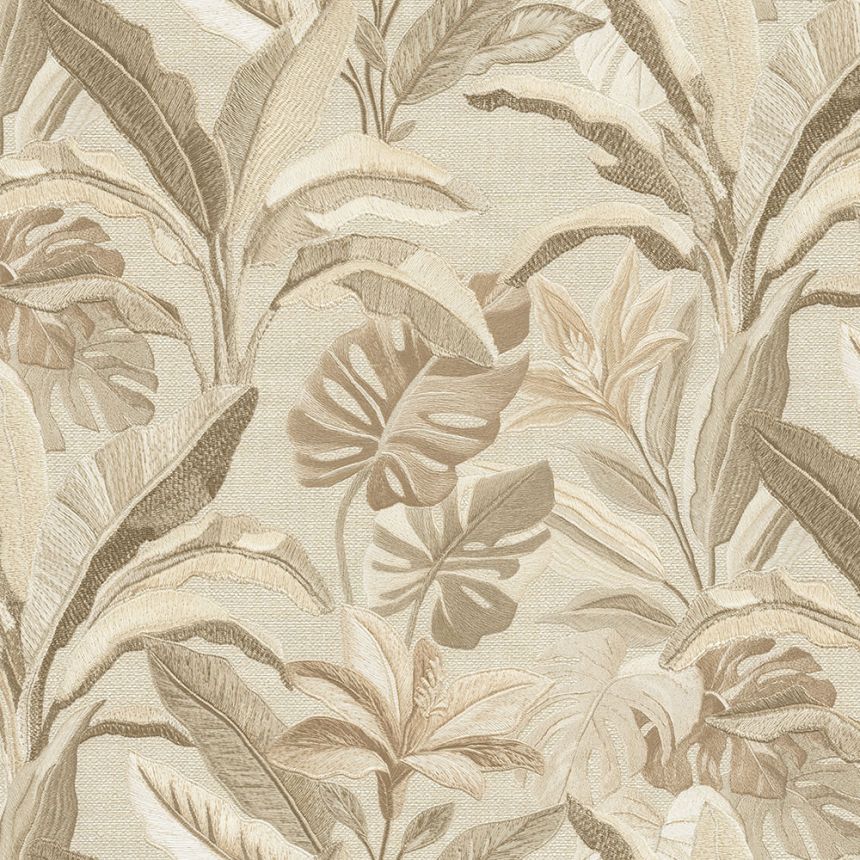 Luxustapete, beige-gold, Blumen, Blätter, 73803, Tendenze, Emiliana Parati
