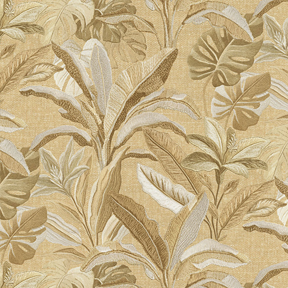 Luxustapete, goldfarben, Blumen, Blätter, 73807, Tendenze, Emiliana Parati