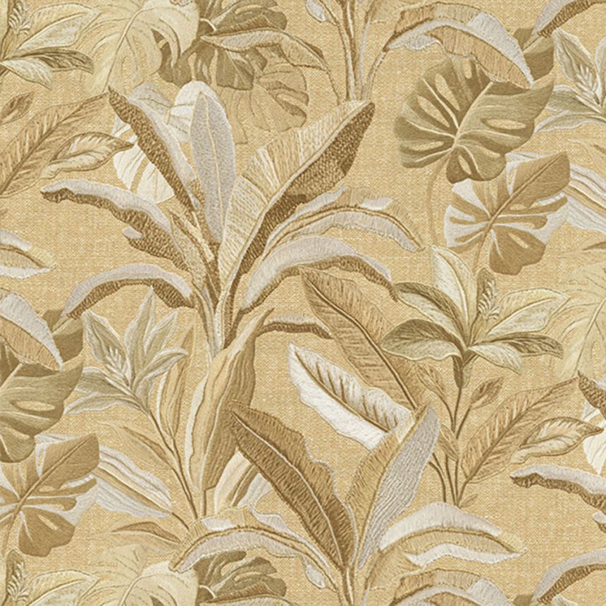 Luxustapete, goldfarben, Blumen, Blätter, 73807, Tendenze, Emiliana Parati
