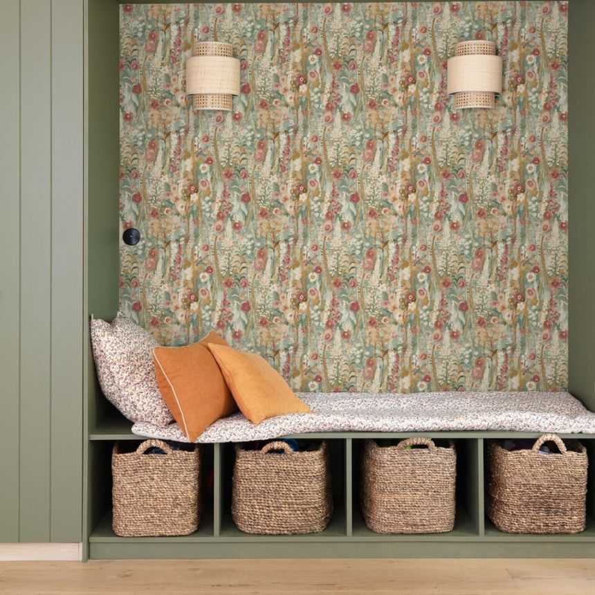 Tapete, grün, Blumen, A74603, Inia, Grandeco