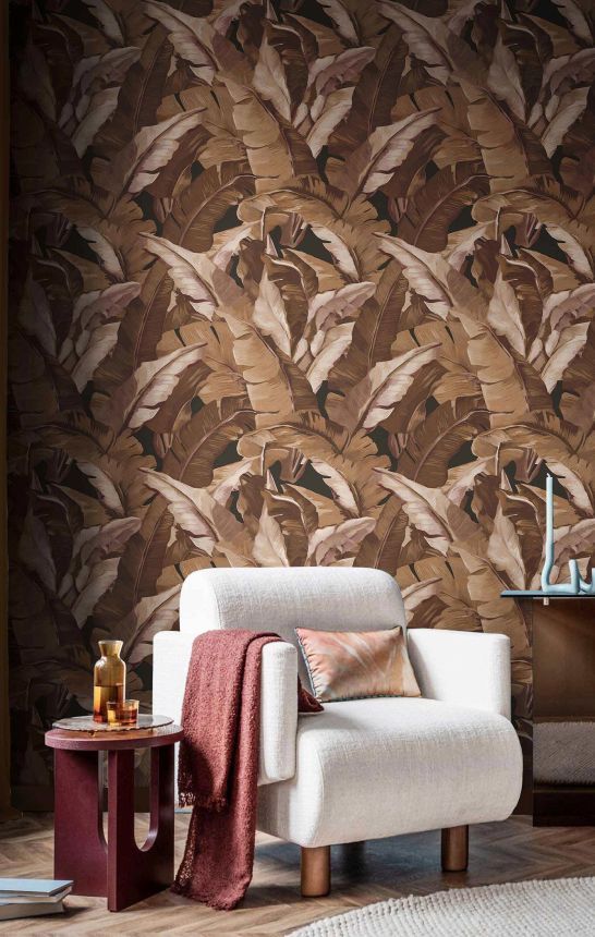 Tapete, braun, Blätter, 2008, Rio, Parato by Cristiana Masi