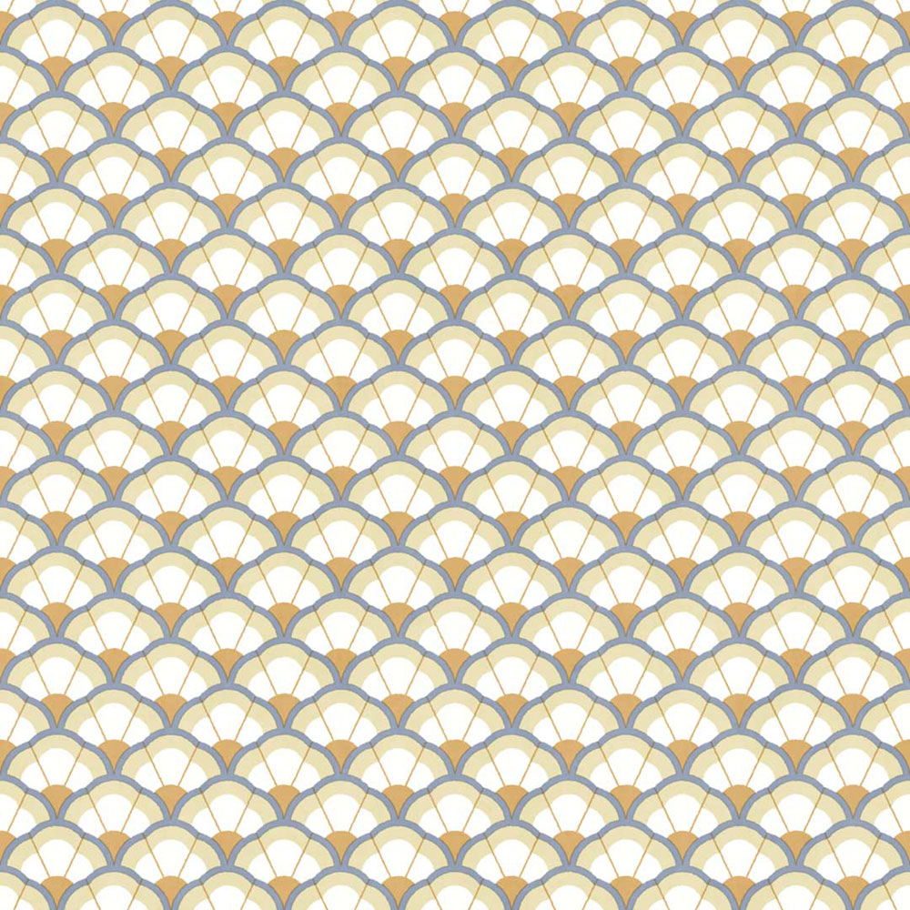 Tapete, Blumen, beige-blau, 2042, Rio, Parato by Cristiana Masi