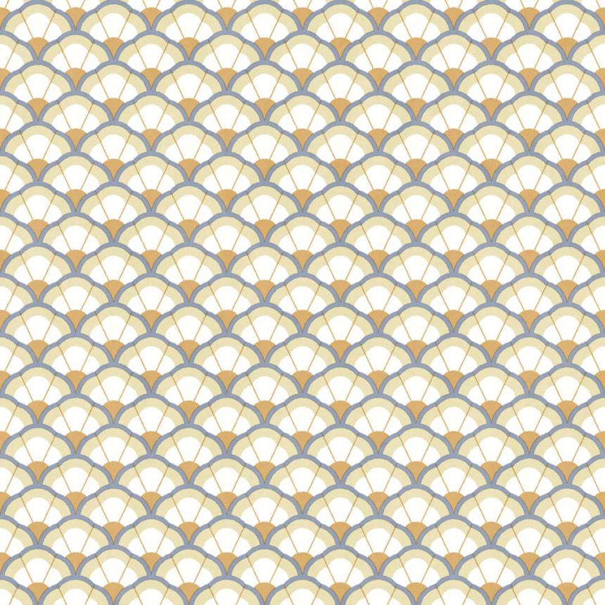 Tapete, Blumen, beige-blau, 2042, Rio, Parato by Cristiana Masi