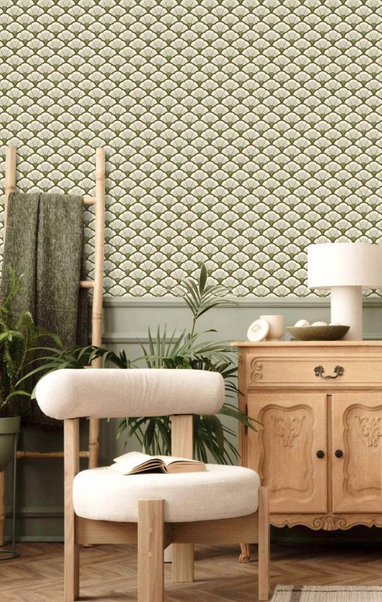 Tapete, Blumen, grau-grün, 2043, Rio, Parato by Cristiana Masi