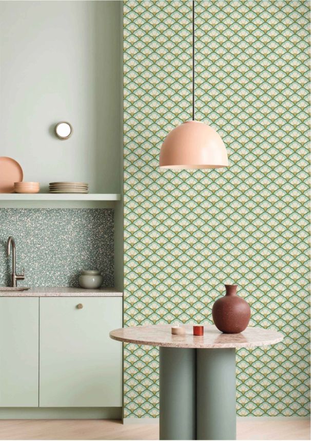 Tapete, Blumen, grün-beige, 2044, Rio, Parato by Cristiana Masi