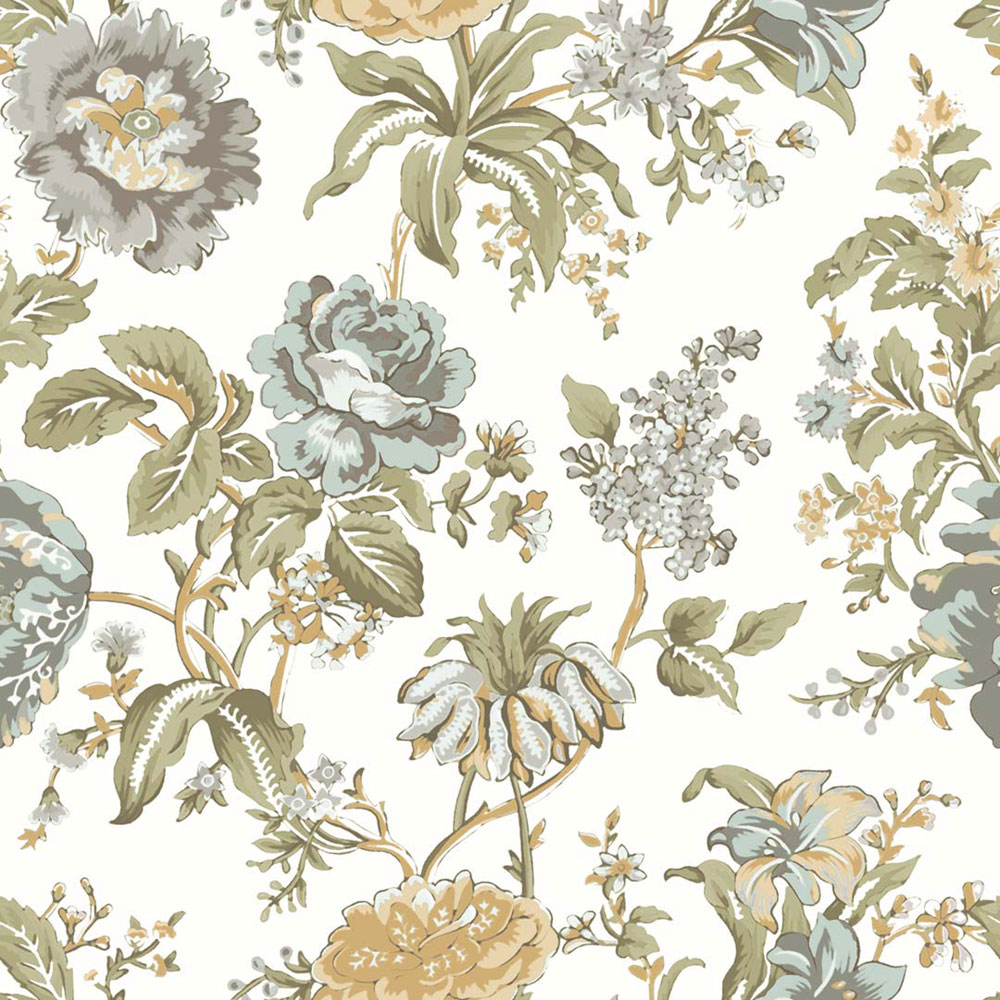 Tapete, grün-blau, Blumen, 8305, Blooming Garden 2, Parato by Cristiana Masi