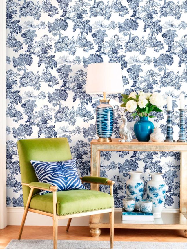 Tapete, blau, romantisch, 8342, Blooming Garden 2, Parato by Cristiana Masi