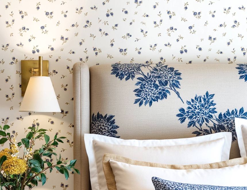 Tapete, blau-braun, Blumen, 8372, Blooming Garden 2, Parato by Cristiana Masi