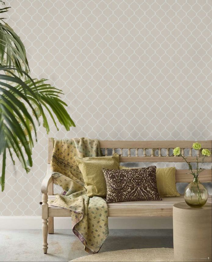Geometrische Tapete, beige, 8377, Blooming Garden 2, Parato by Cristiana Masi