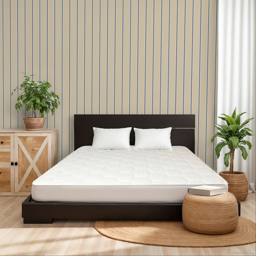 Tapete, beige-blau, Streifen, 8382, Blooming Garden 2, Parato by Cristiana Masi