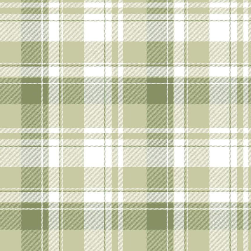 Tapete, grün, Tartan-Stoffoptik, 8388, Blooming Garden 2, Parato by Cristiana Masi