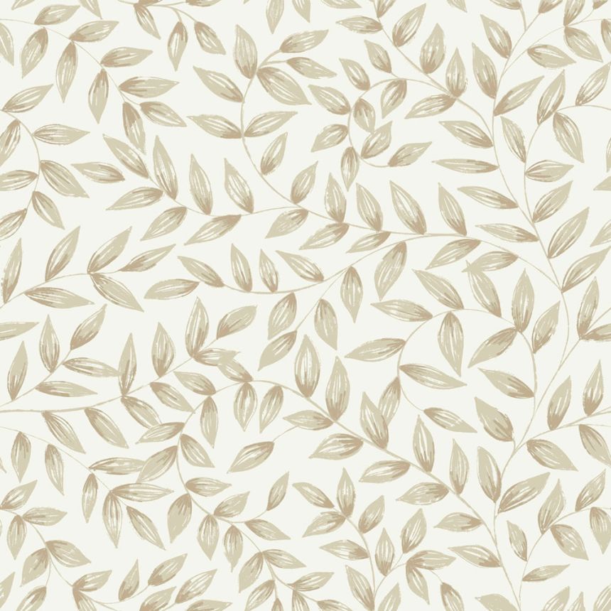 Tapete, beige, Blätter, A79201, Inia, Grandeco