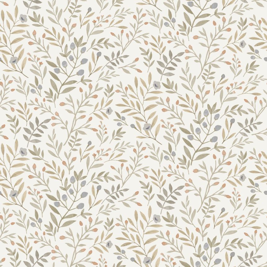 Tapete, grau-beige, Zweige, A78802, Inia, Grandeco