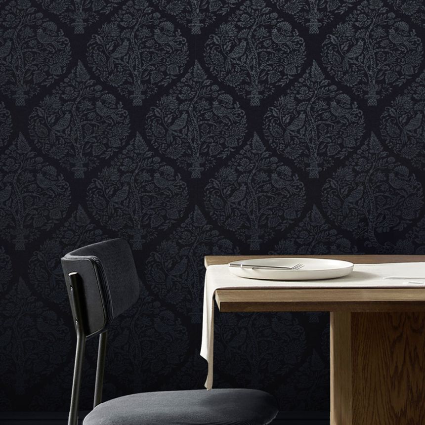 Tapete, blau, ornamentales Muster, 142059, Allurium, Graham Brown Premium